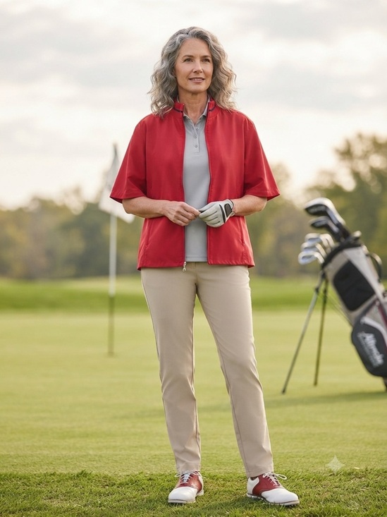 Ashworth Jackets & Blazers - Ashworth Women’s Red Short Sleeve Golf Tennis Jacket Wind/Water Resistant XL